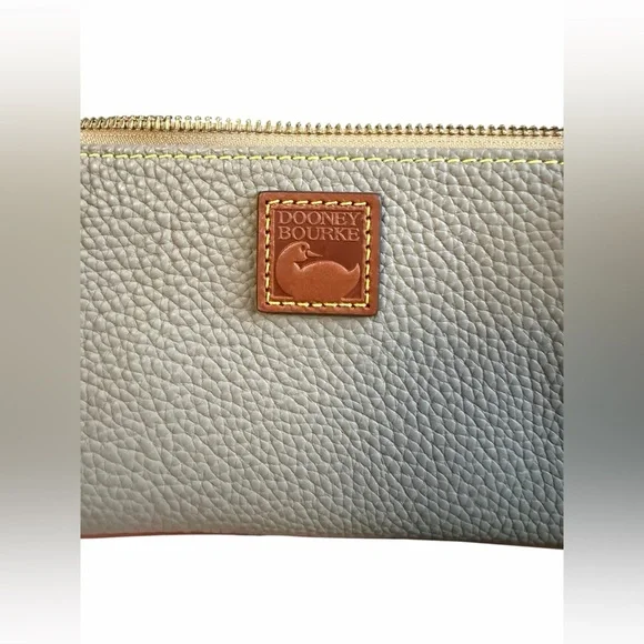 Dooney & Bourke Pebble Leather Wristlet Taupe Zip Clutch Wallet Card Case NWOT - Picture 7 of 7